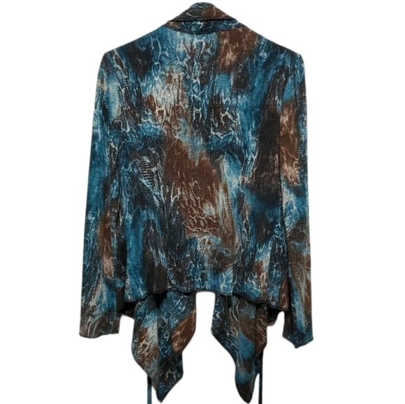 Alberto Makali Paisley Tie Front Cardigan Sweater, Size S - Picture 8 of 11